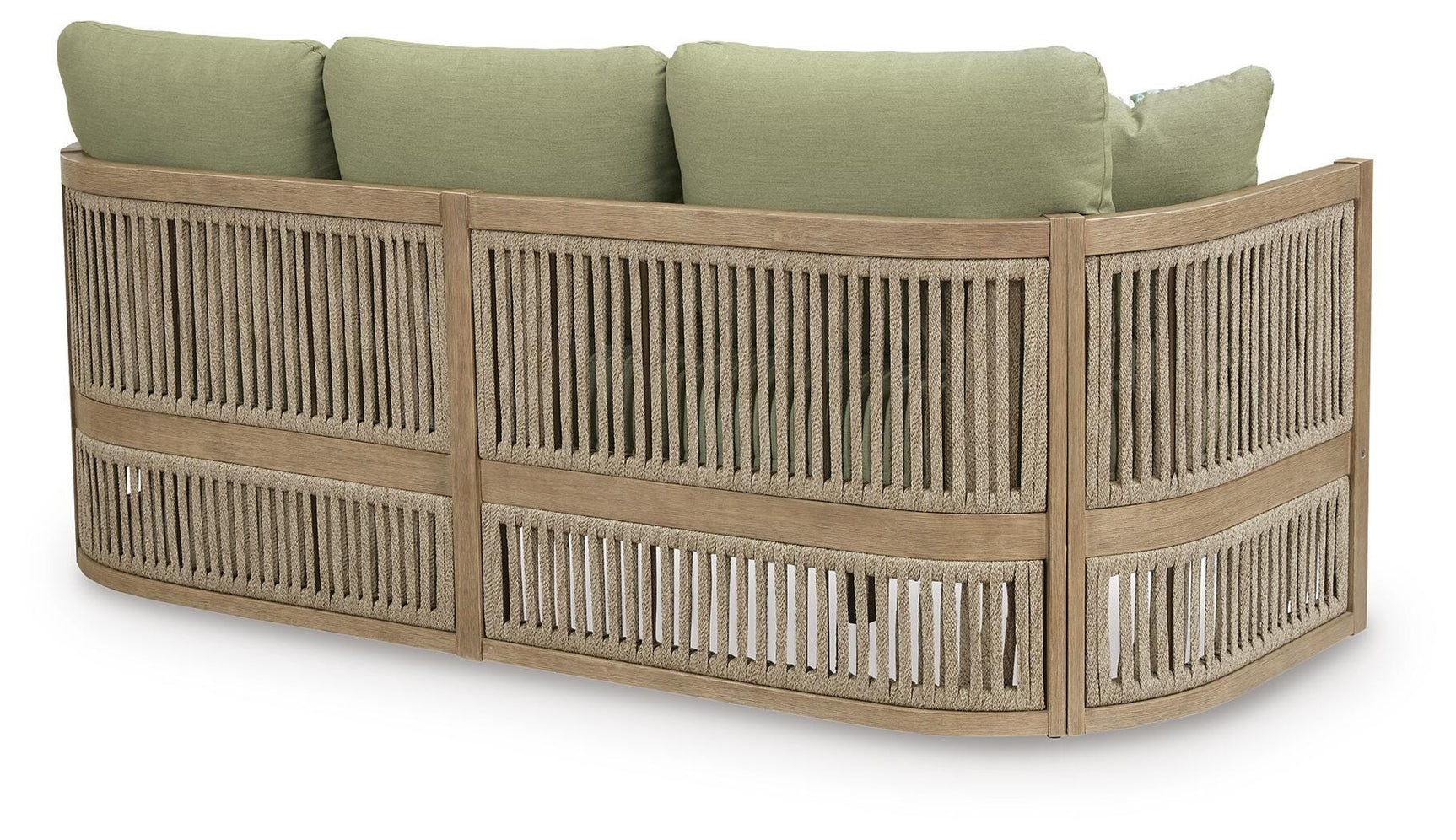 Vision Lane Beige/Green Outdoor Sofa with Cushion