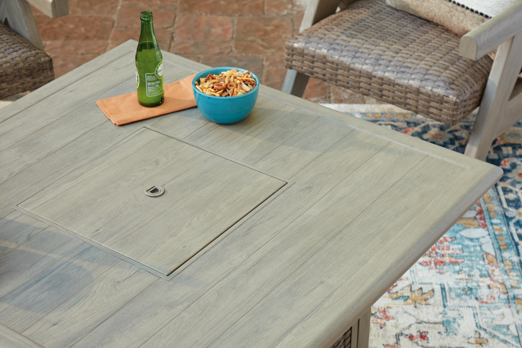 Carisbo Beige Fire Pit Table