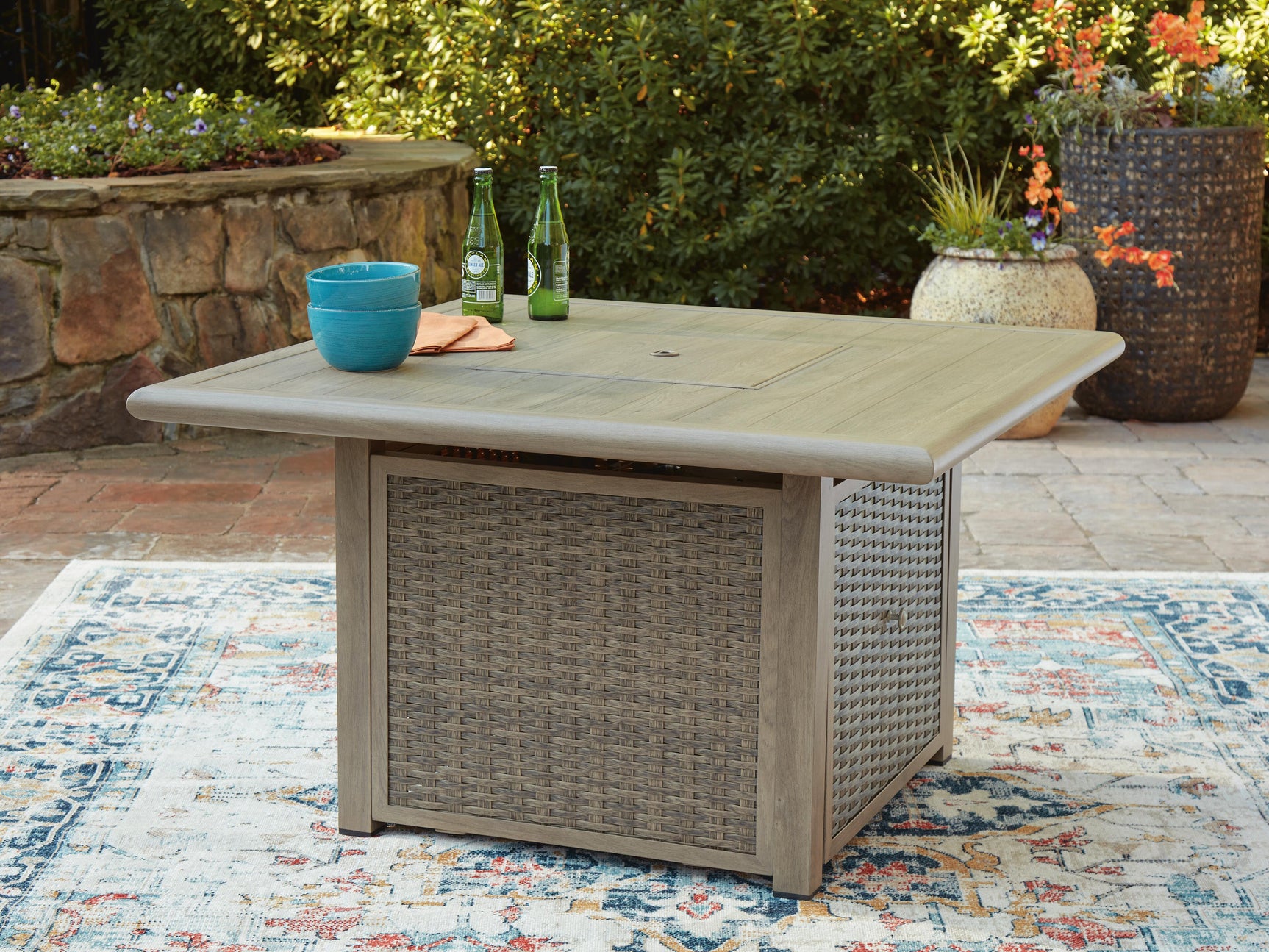 Carisbo Beige Fire Pit Table