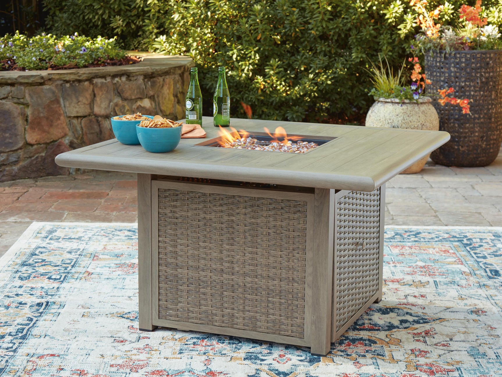 Carisbo Beige Fire Pit Table