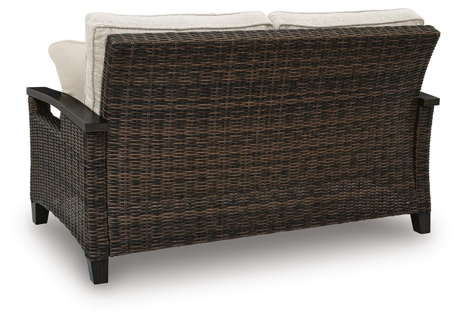 Drakes Beach Dark Brown Outdoor Loveseat with Cushion