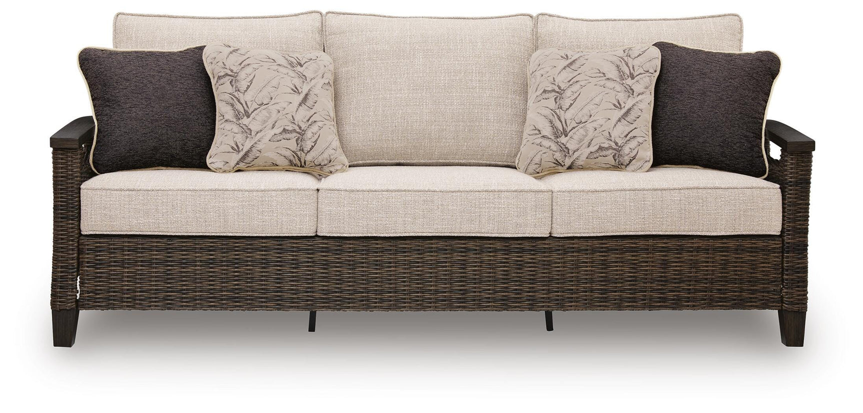 Drakes Beach Dark Brown Outdoor Sofa with Cushion