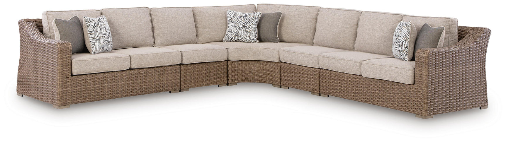 Revare Beach Beige 5-Piece Outdoor Sectional