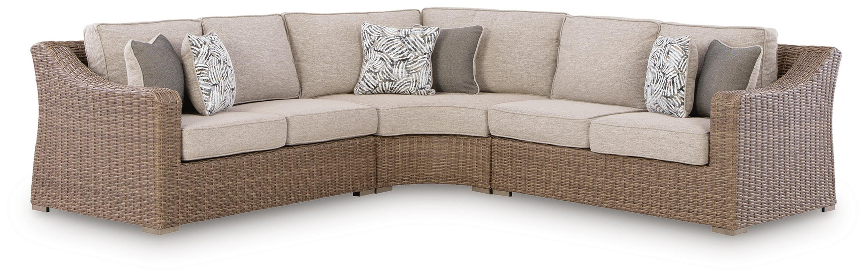 Revare Beach Beige 3-Piece Outdoor Sectional