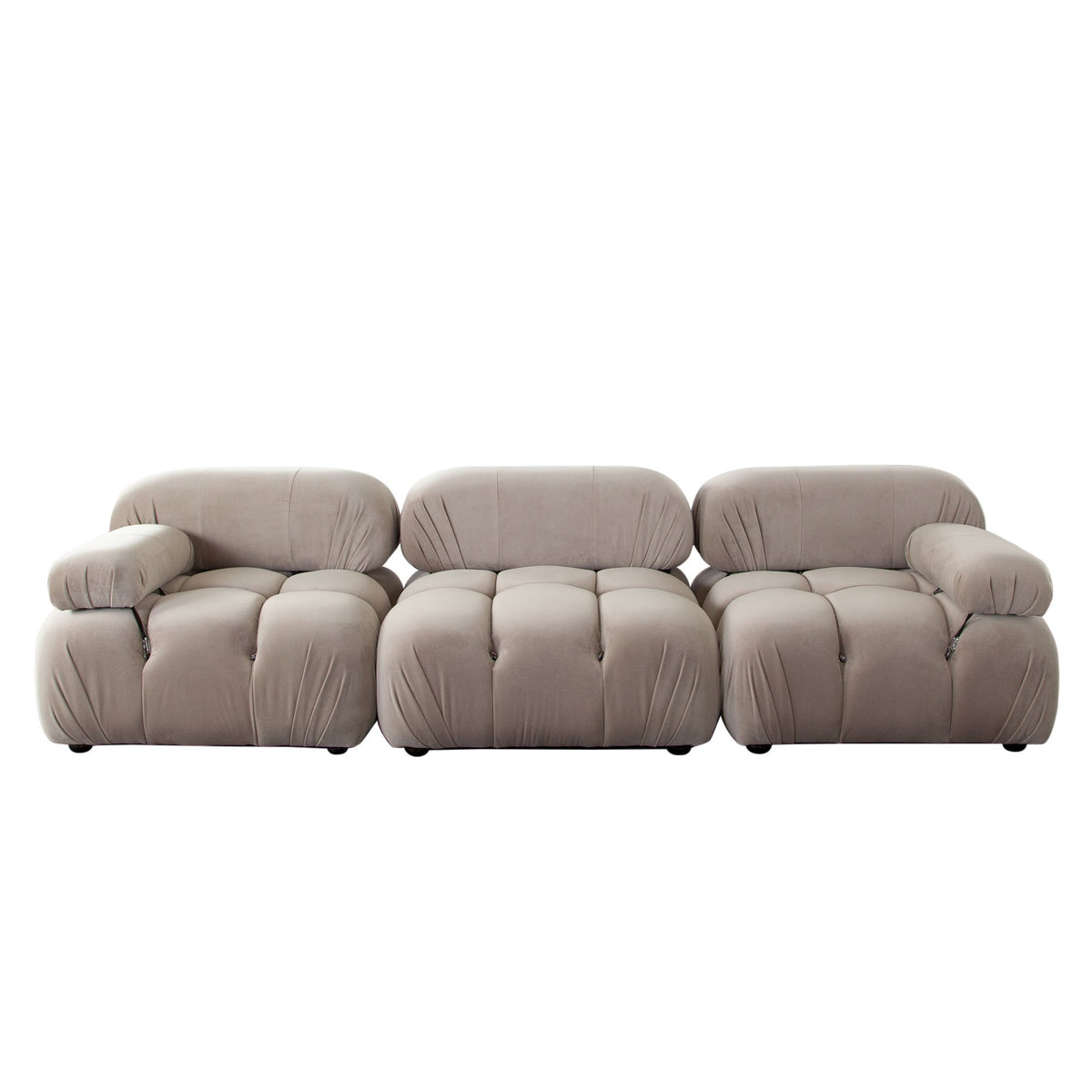 Paloma Mink Tan Velvet 3-Pc Sofa - Ornate Home