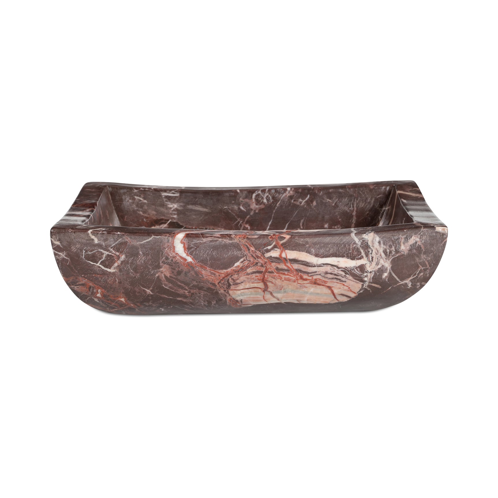 Piero Deep Red Marble Basin