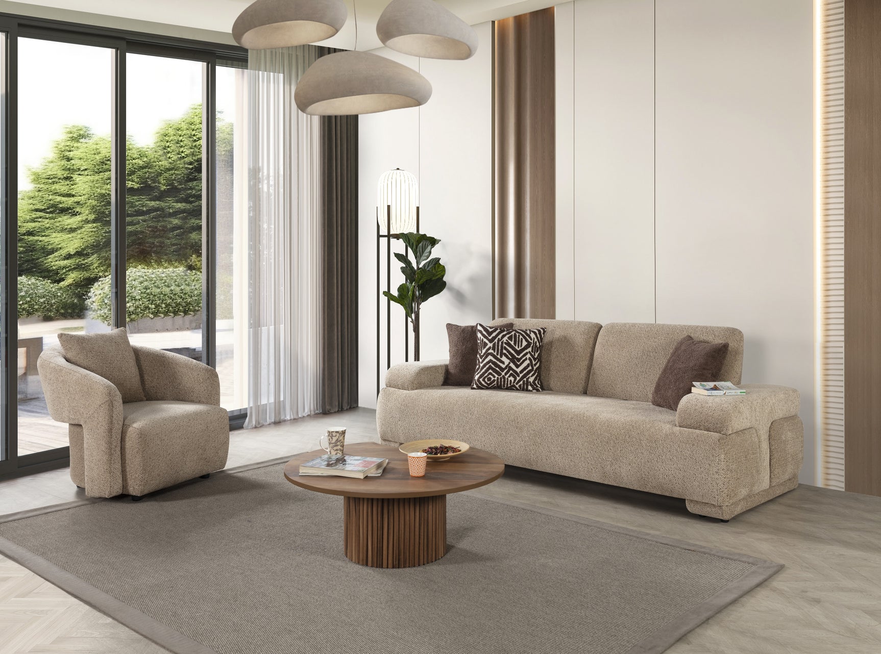 Pablo Brown Loveseat - Ornate Home