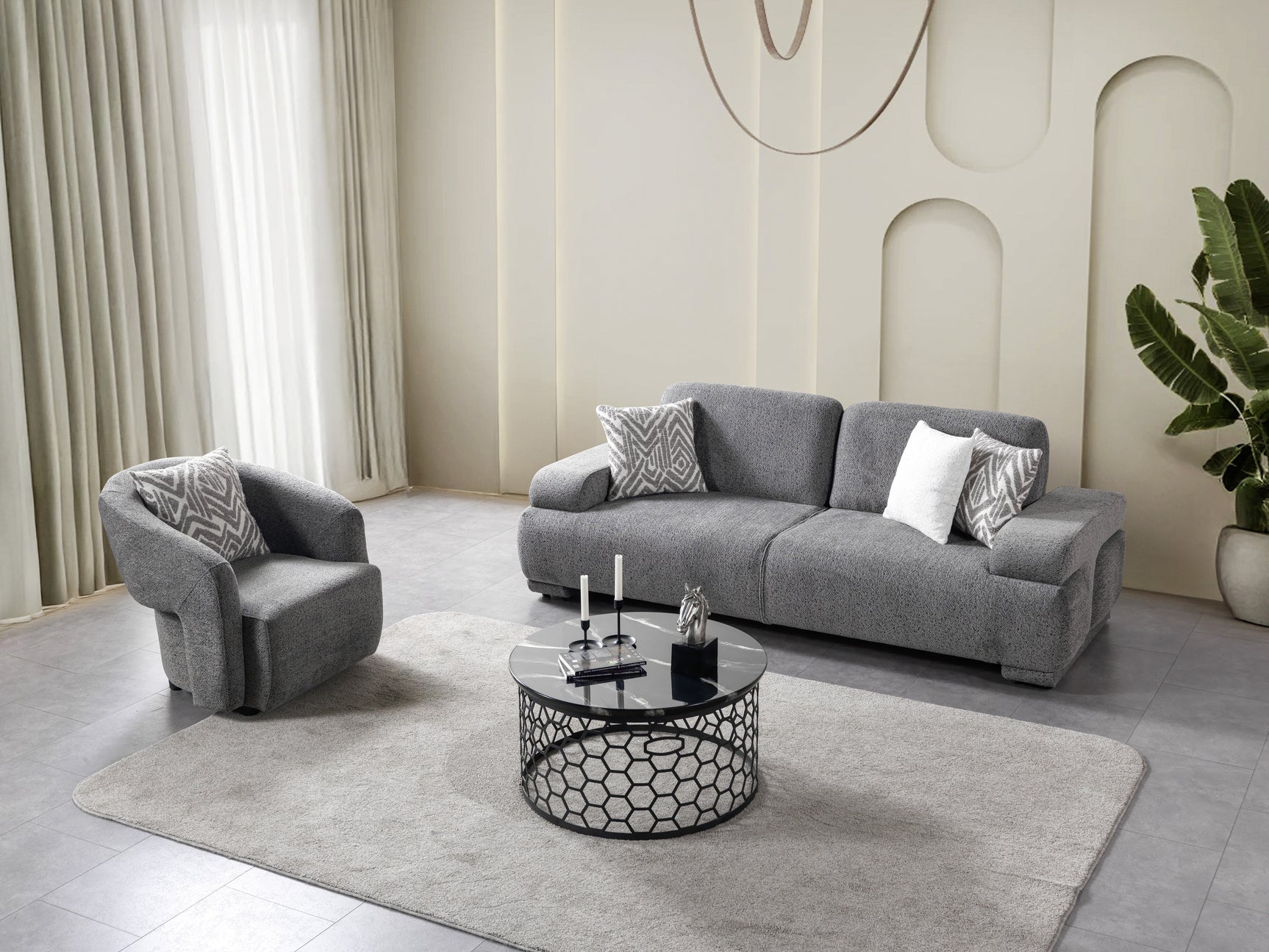 Pablo Gray Living Room Set - Ornate Home