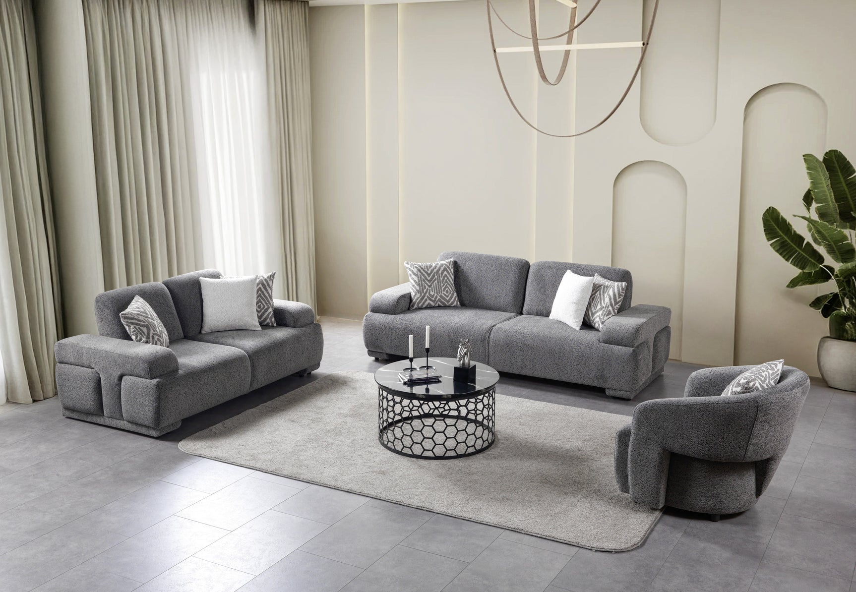 Pablo Gray Loveseat - Ornate Home