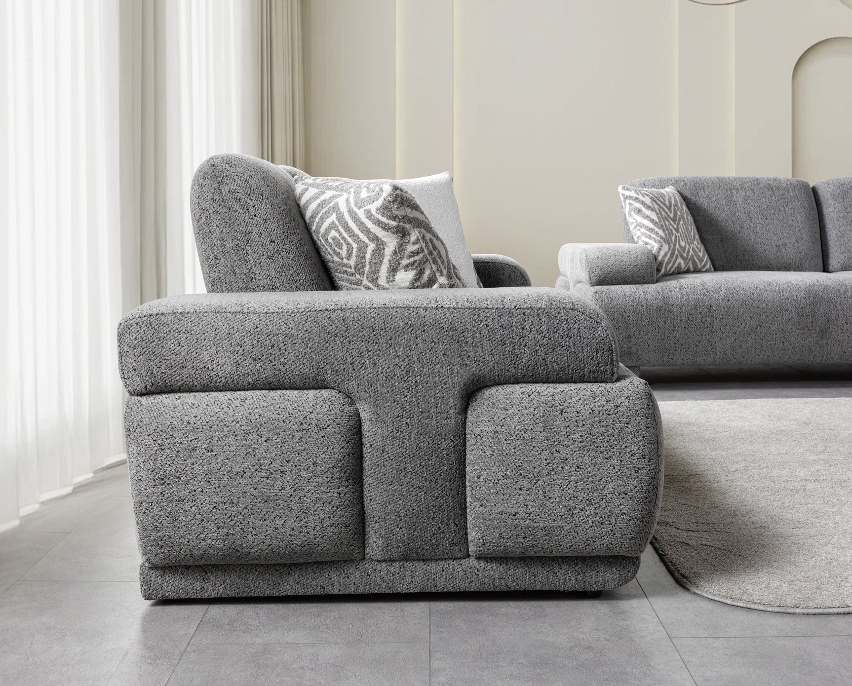 Pablo Gray Loveseat - Ornate Home
