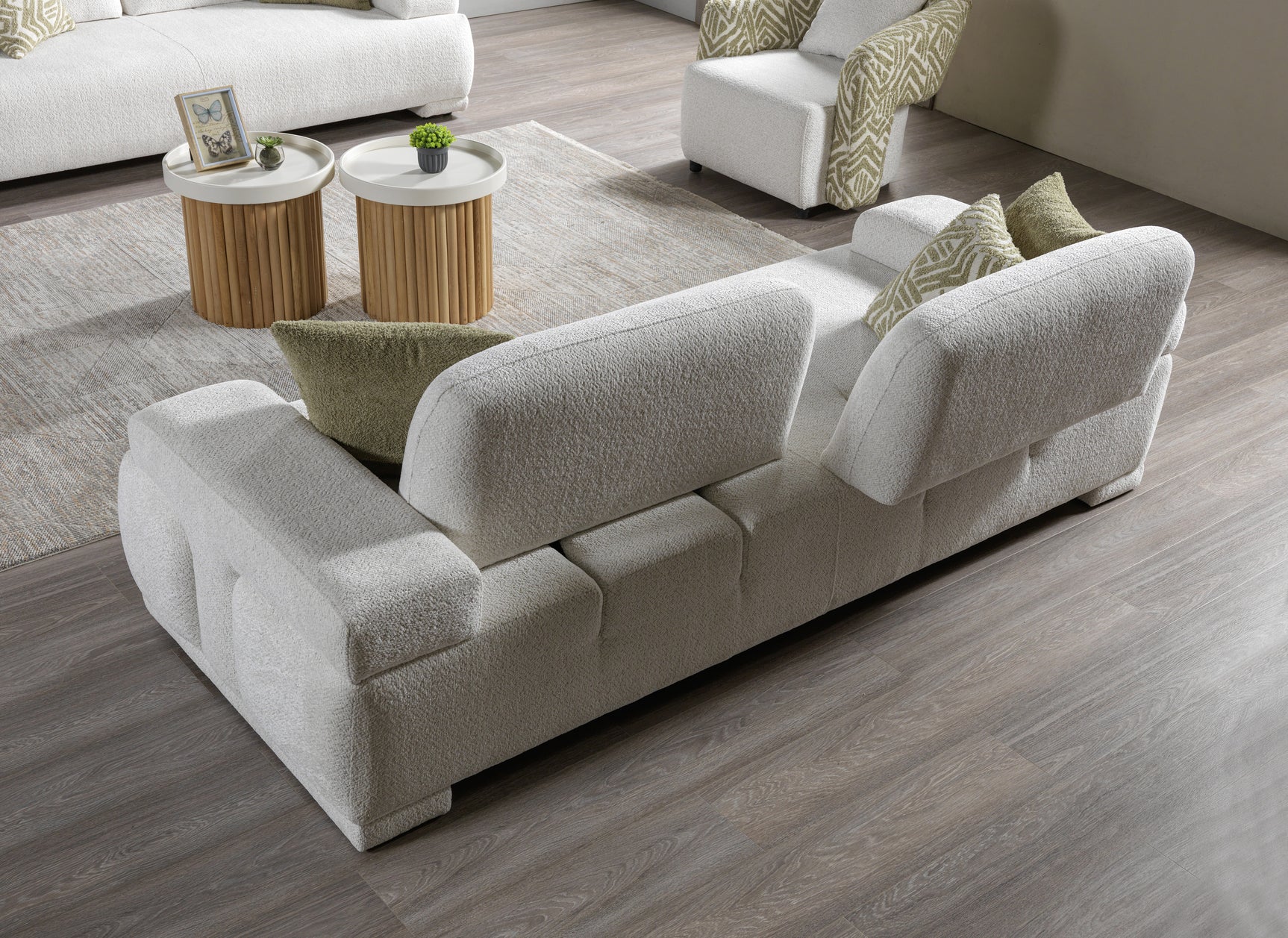 Pablo White Loveseat - Ornate Home