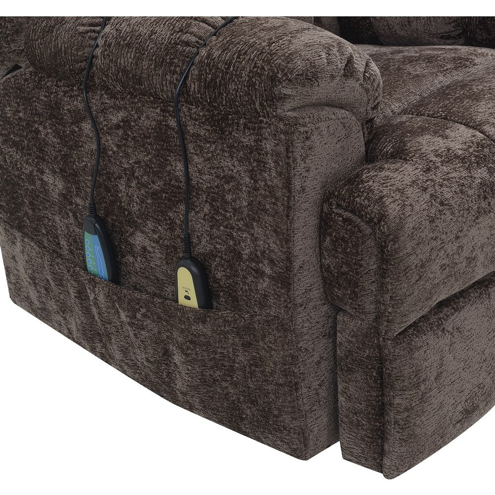 Pacay Brown Chenille Power Recliner - Ornate Home