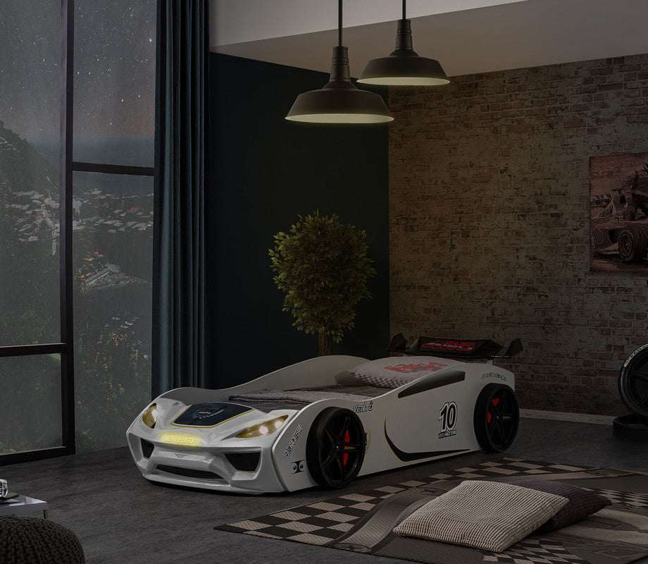 Pacefinder White Car Bed - Ornate Home