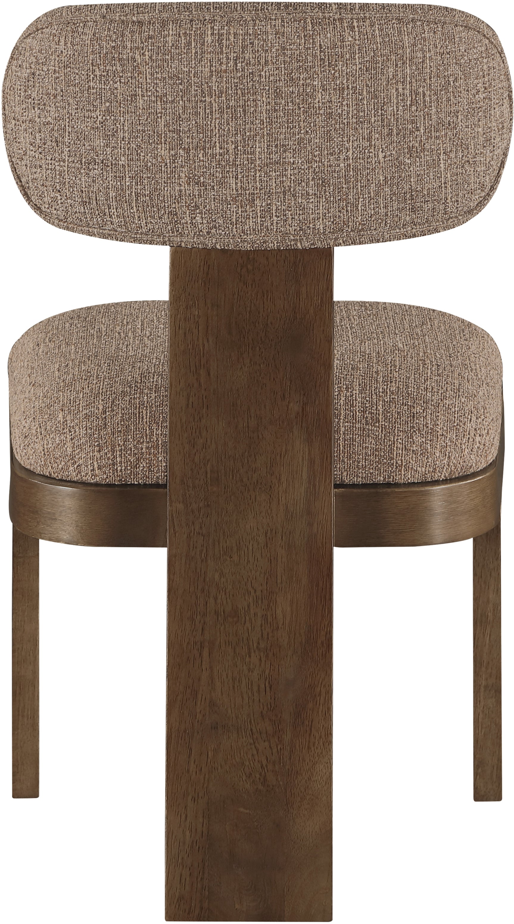 Pacific Brown/Walnut Textured Fabric Upholstered Dining Chair (Set of 2) - Ornate Home
