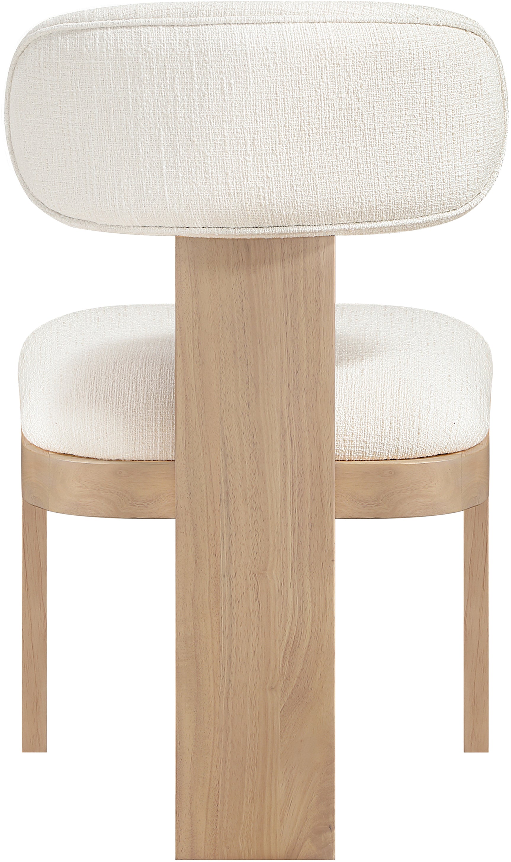 Pacific Cream/Natural Textured Fabric Upholstered Dining Chair (Set of 2) - Ornate Home