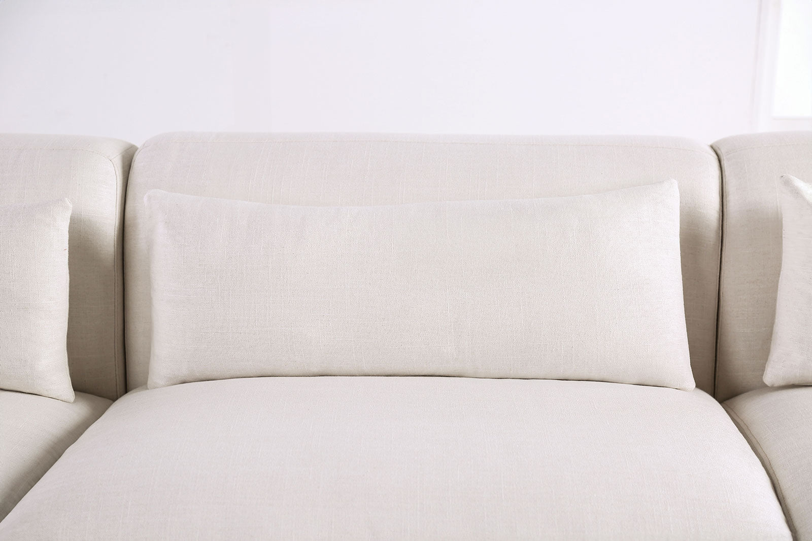 Paderborn Linen White Left Chaise Sectional - Ornate Home