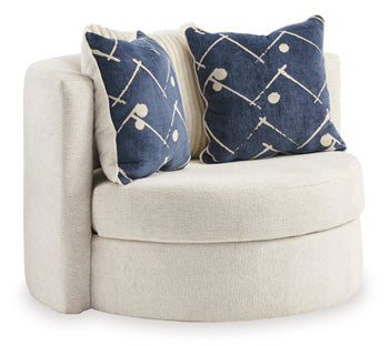 Padova Ivory Swivel Accent Chair (Online Special Price) - Ornate Home