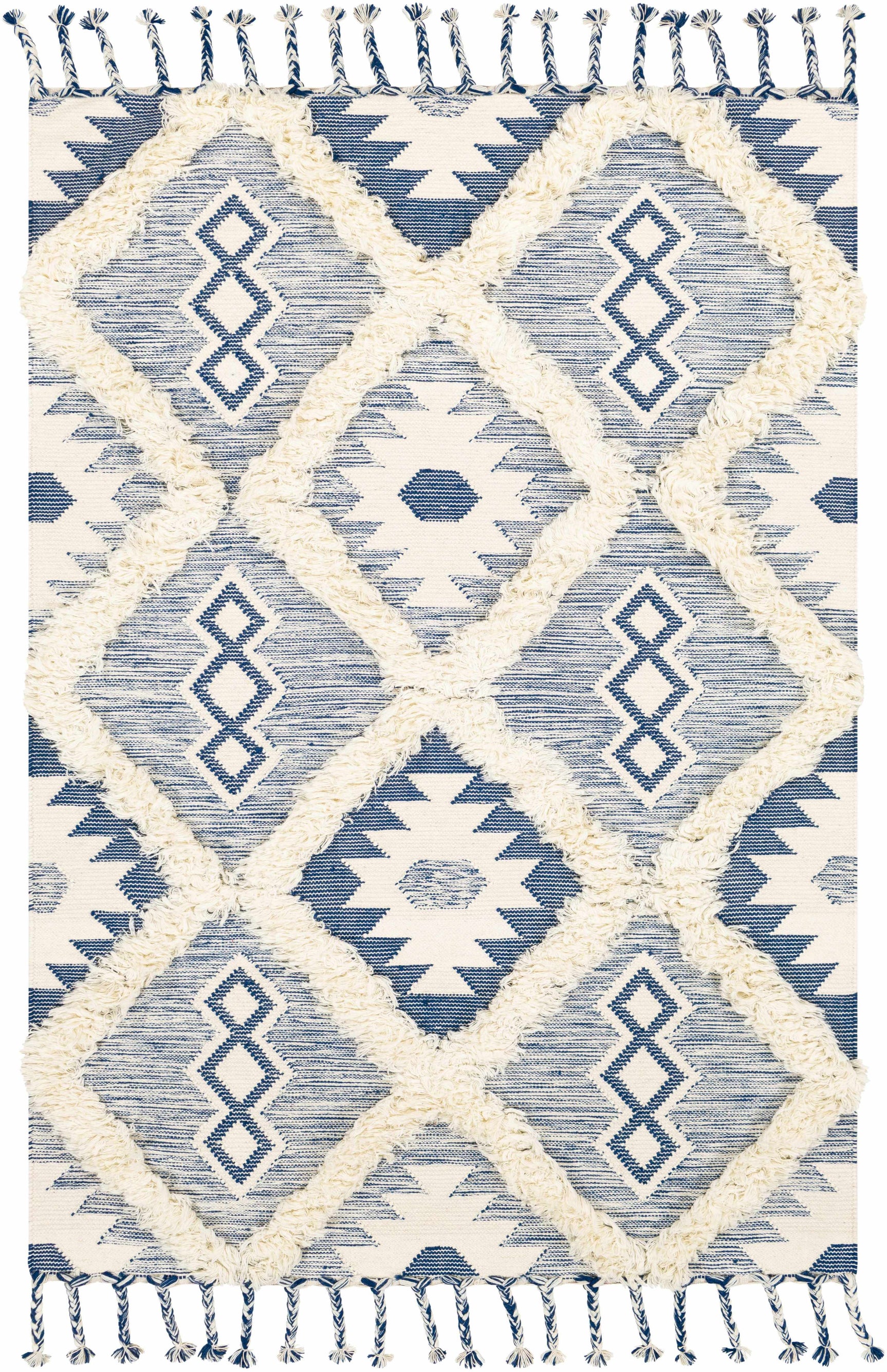 Painesdale Blue/White Wool Carpet - Clearance - Ornate Home