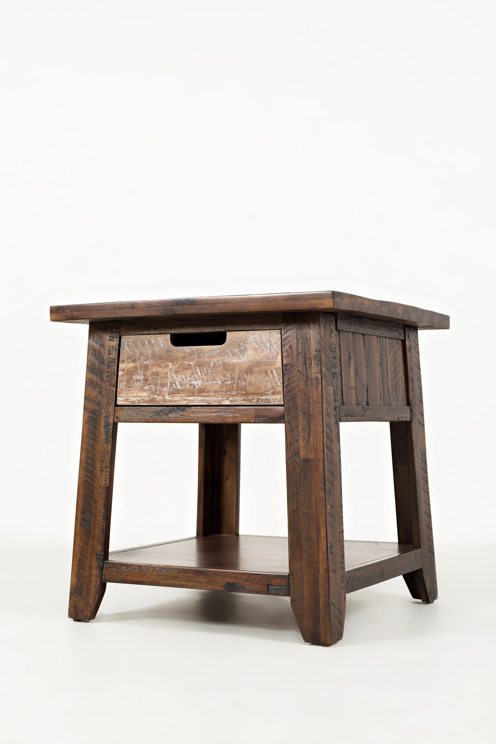 Painted Canyon Distressed Brown End Table - Ornate Home