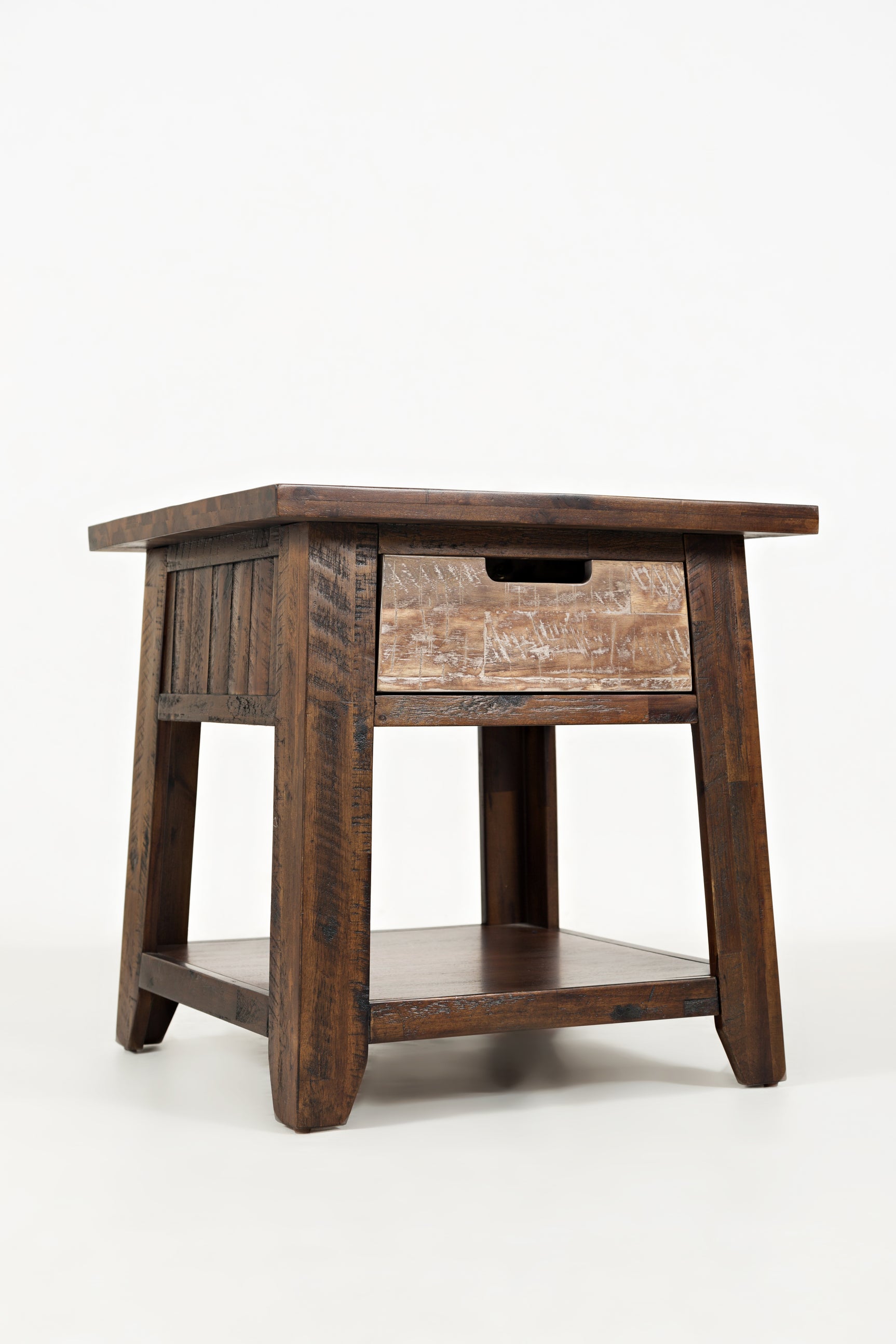 Painted Canyon Distressed Brown End Table - Ornate Home