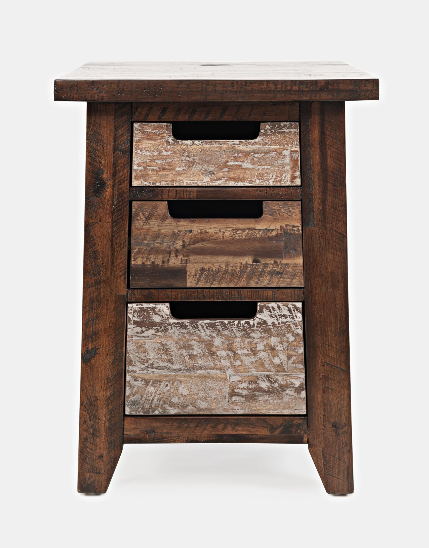 Painted Canyon Distressed Brown Power Chairside Table - Ornate Home