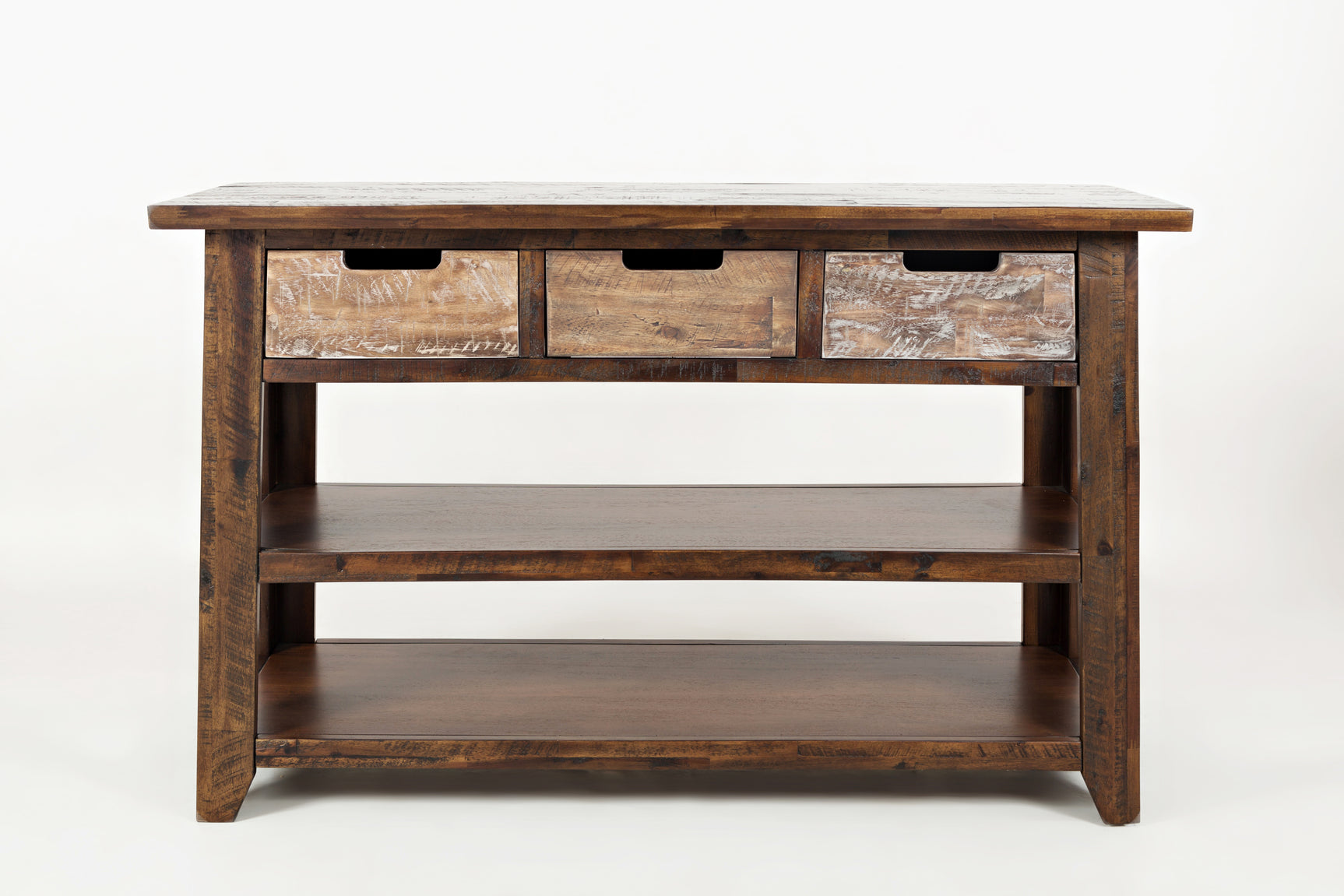 Painted Canyon Distressed Brown Sofa Table - Ornate Home