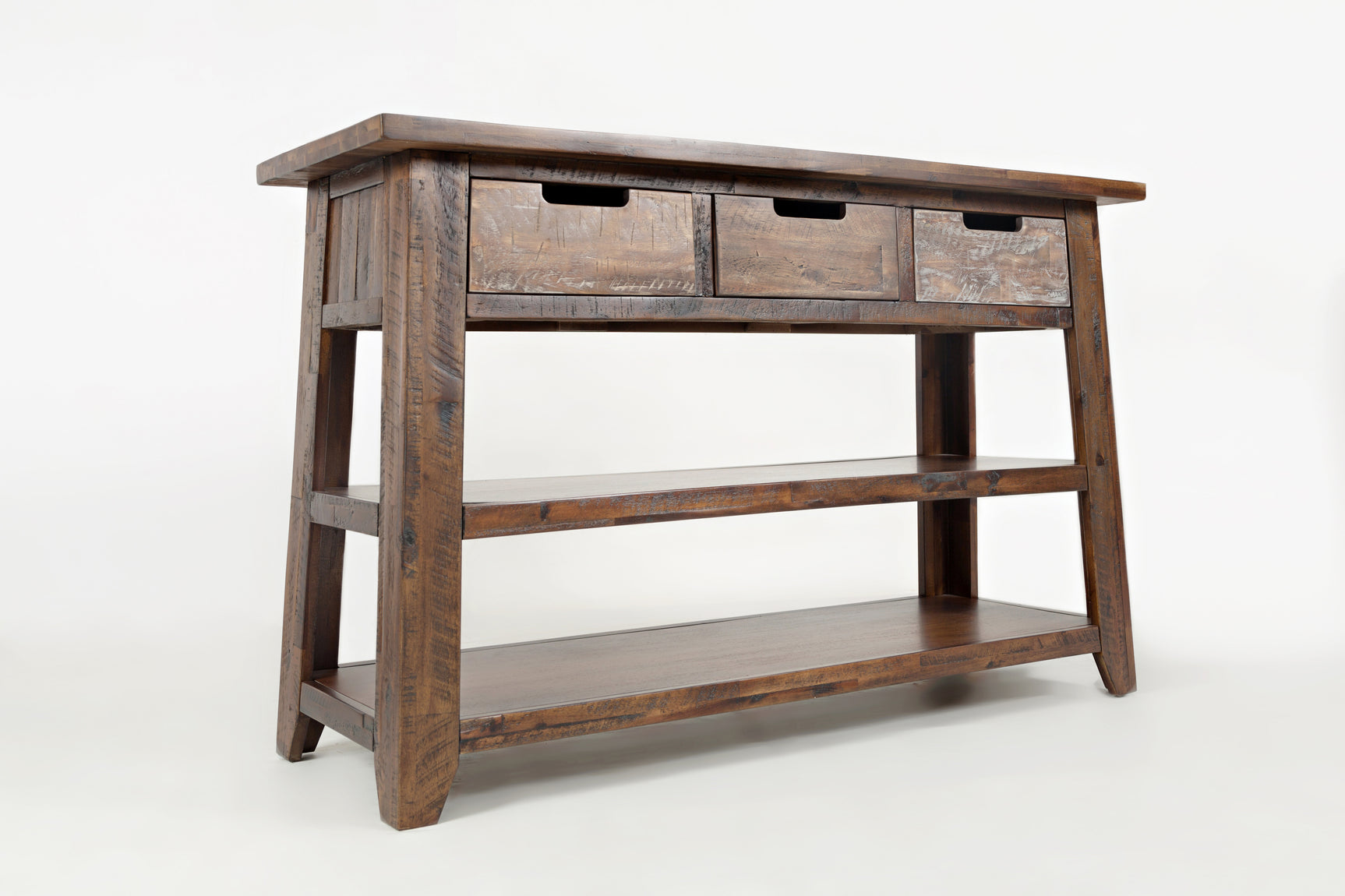 Painted Canyon Distressed Brown Sofa Table - Ornate Home
