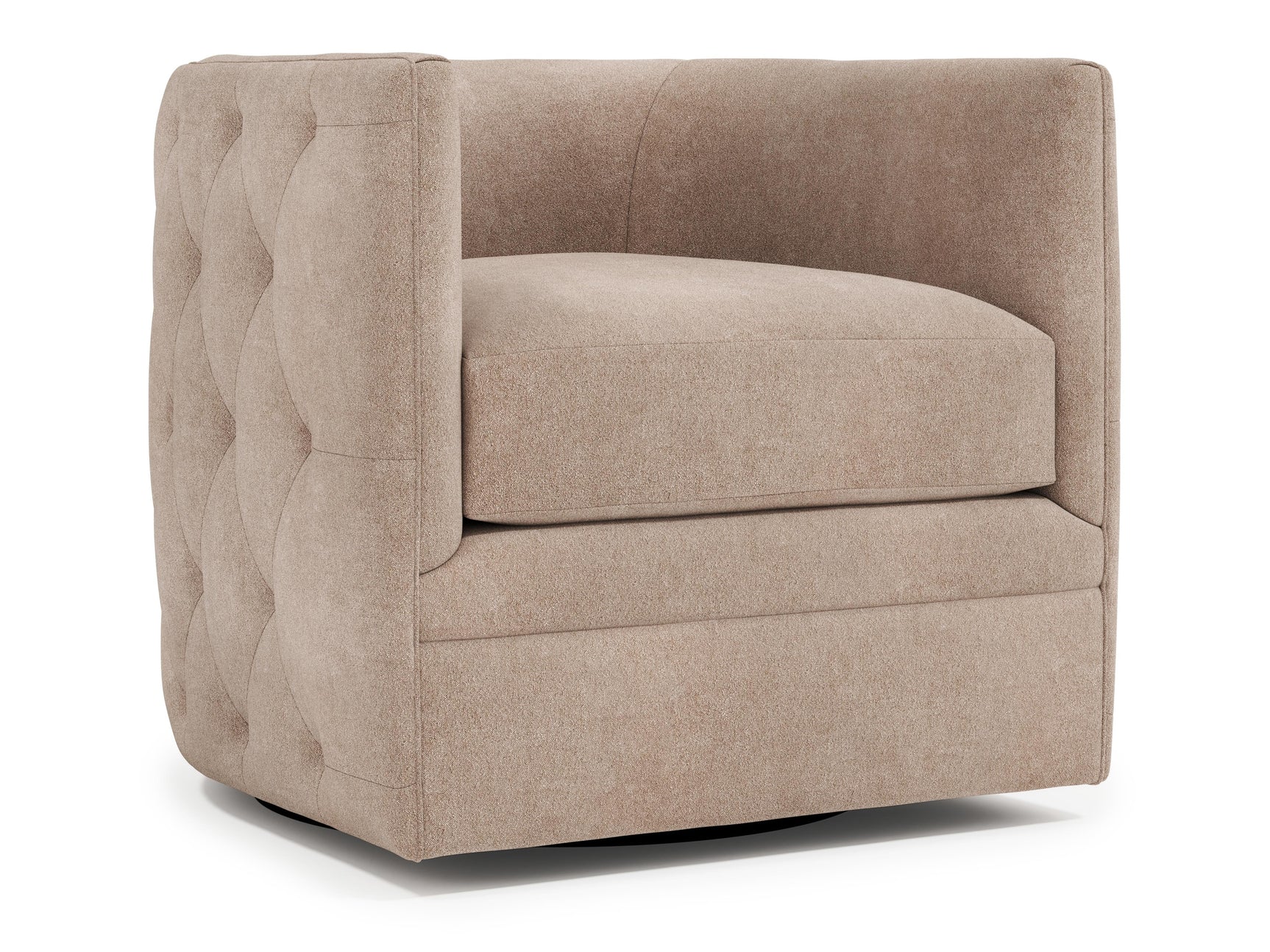 Palazzo Beige Fabric Swivel Chair - Ornate Home