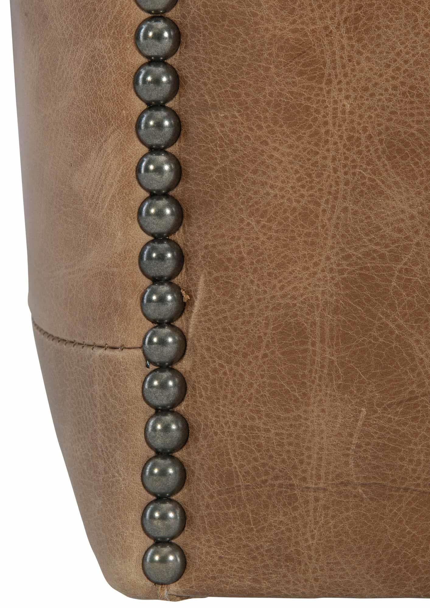 Palazzo Brown Leather Swivel Chair - Ornate Home