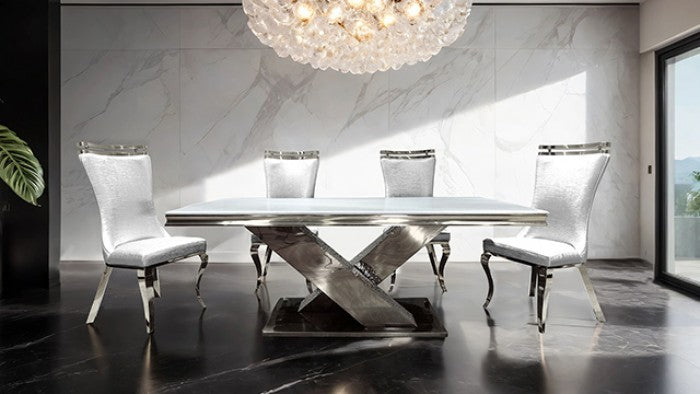 Palazzo Chrome Dining Table - Ornate Home