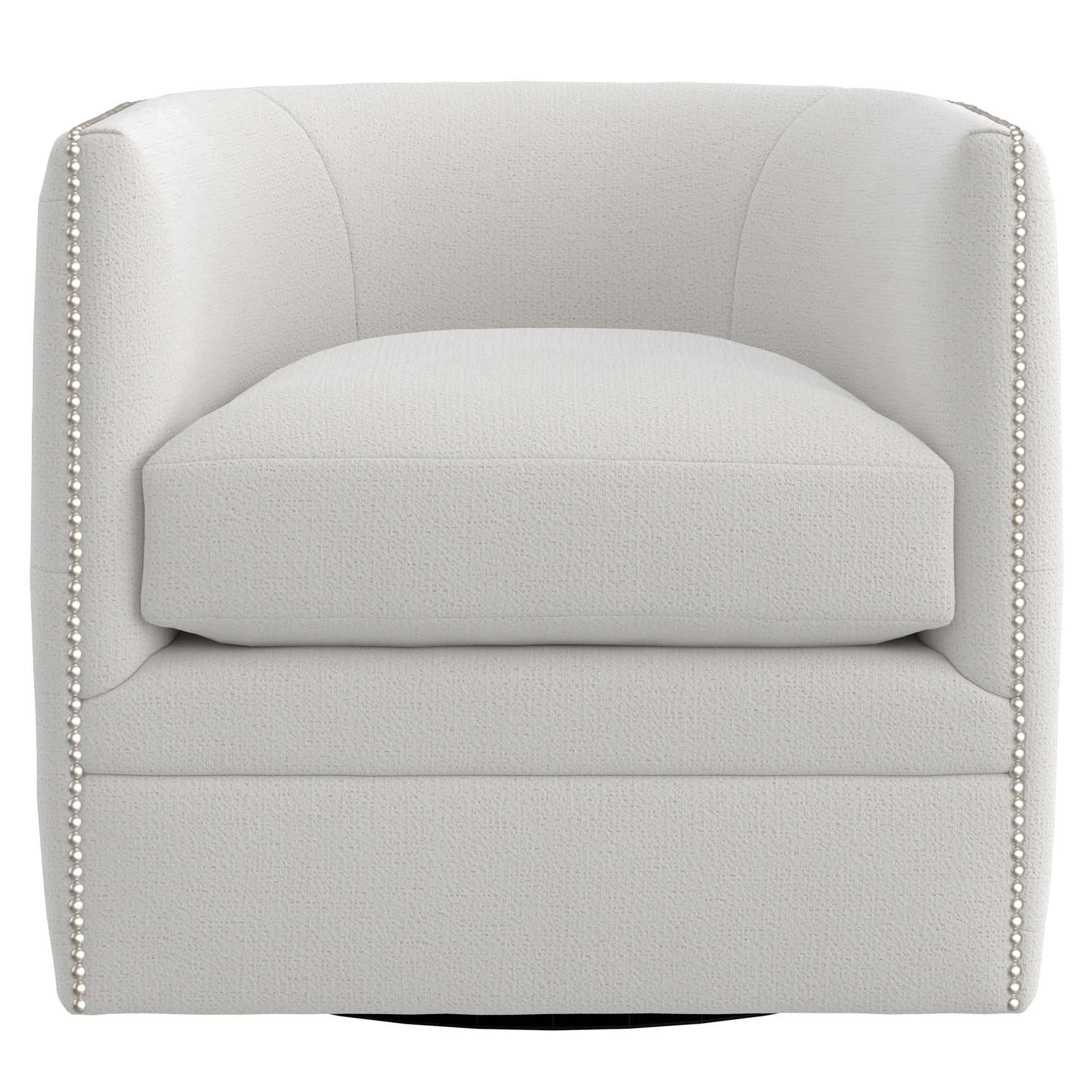 Palazzo White/Cream Fabric Swivel Chair - Ornate Home