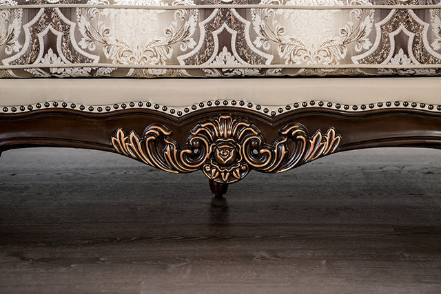 Palencia Dark Cherry/Beige Chair - Ornate Home