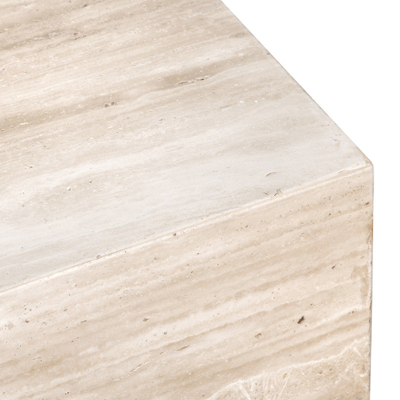 Palermo Beige/Brown Travertine Cocktail Table - Ornate Home