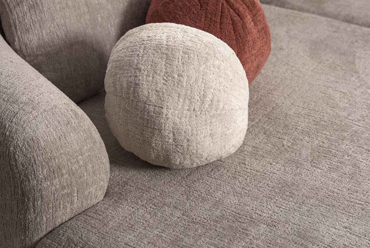 Palermo Gray Curved 2-piece Sectional Sofa - Ornate Home