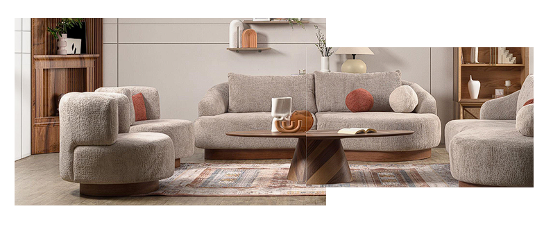 Palermo Gray Round Swivel Arm Chair - Ornate Home