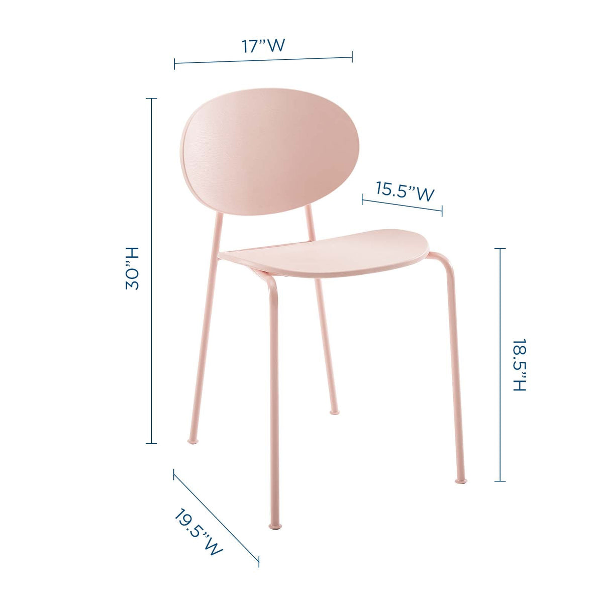 Palette Pink Dining Side Chair (Set of 2) - Ornate Home