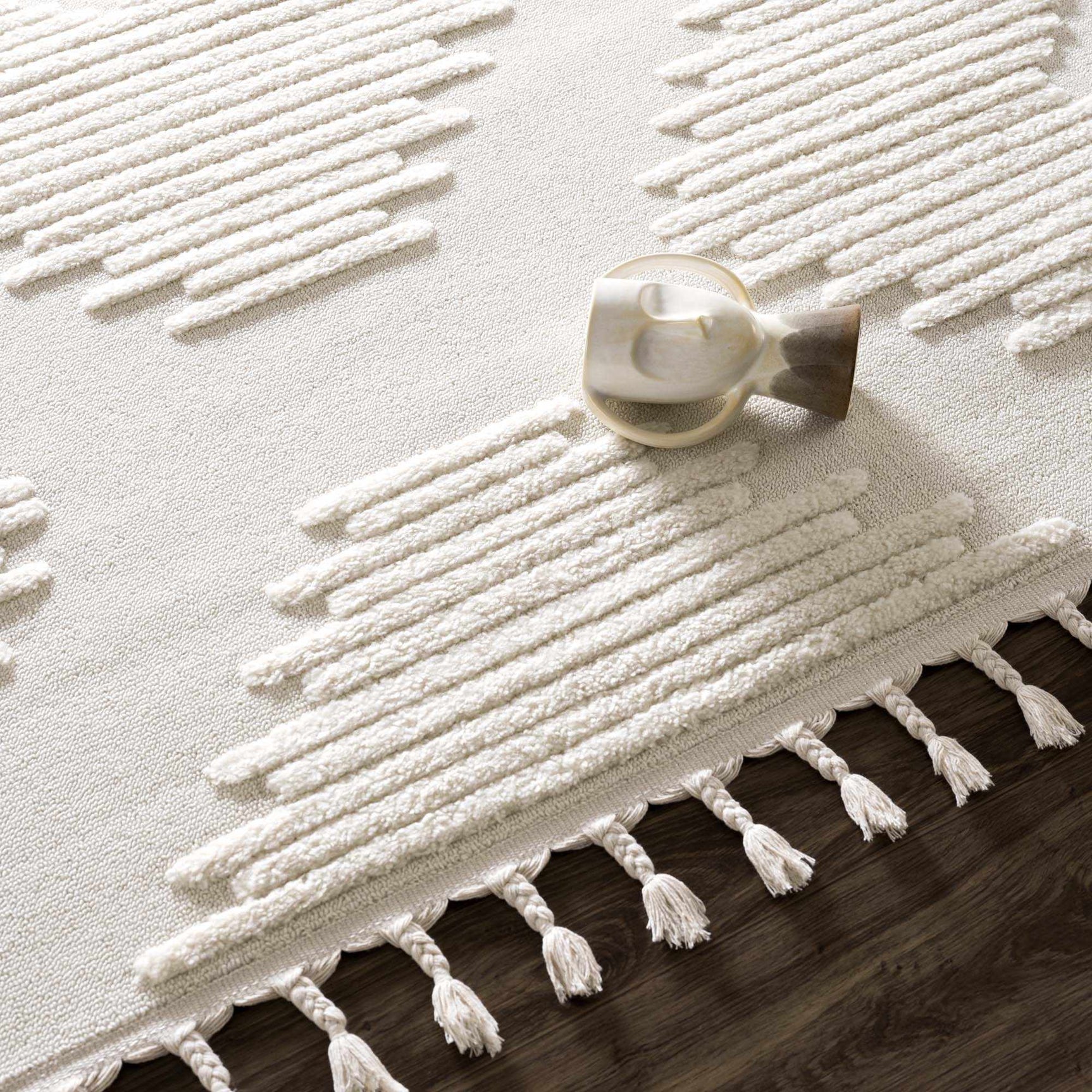 Palimbang Cream 3D Rug - Ornate Home