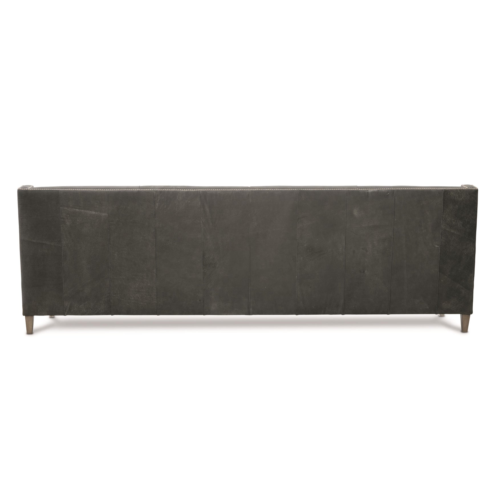 Palisades Charcoal Leather Sofa - Ornate Home