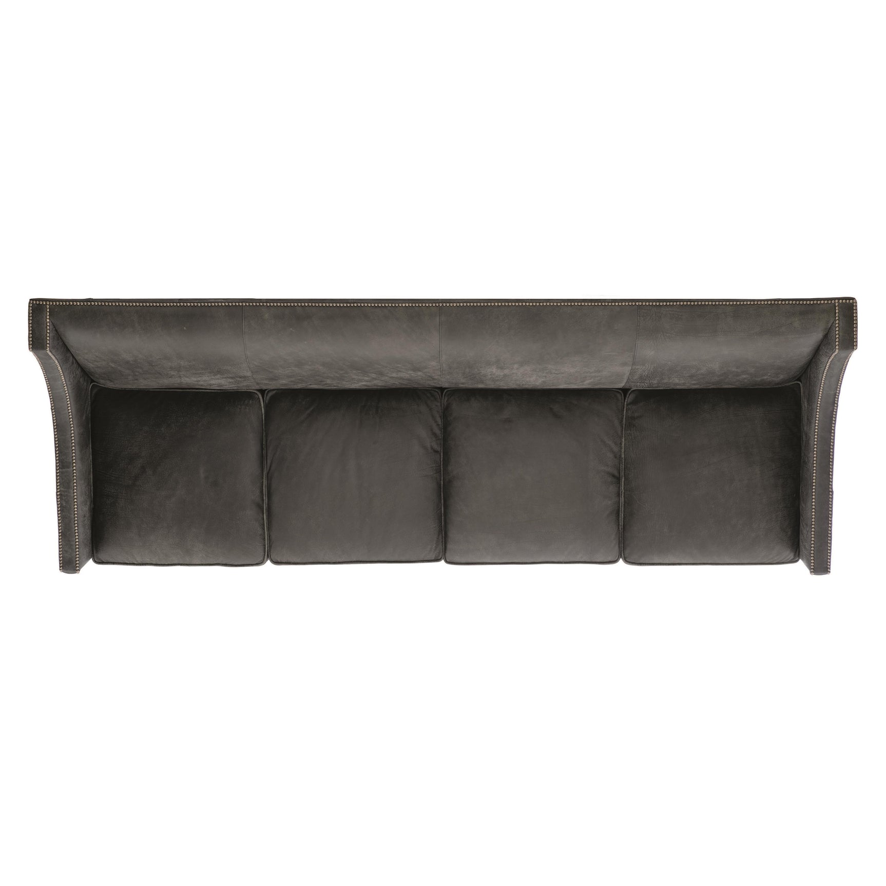 Palisades Charcoal Leather Sofa - Ornate Home