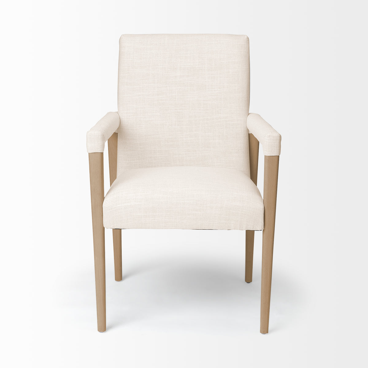 Palisades Cream/Brown Curved Back Dining Side Chair - Ornate Home