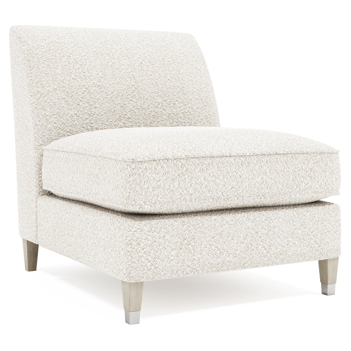 Palisades Gray/Beige Armless Chair Without Nails - Ornate Home
