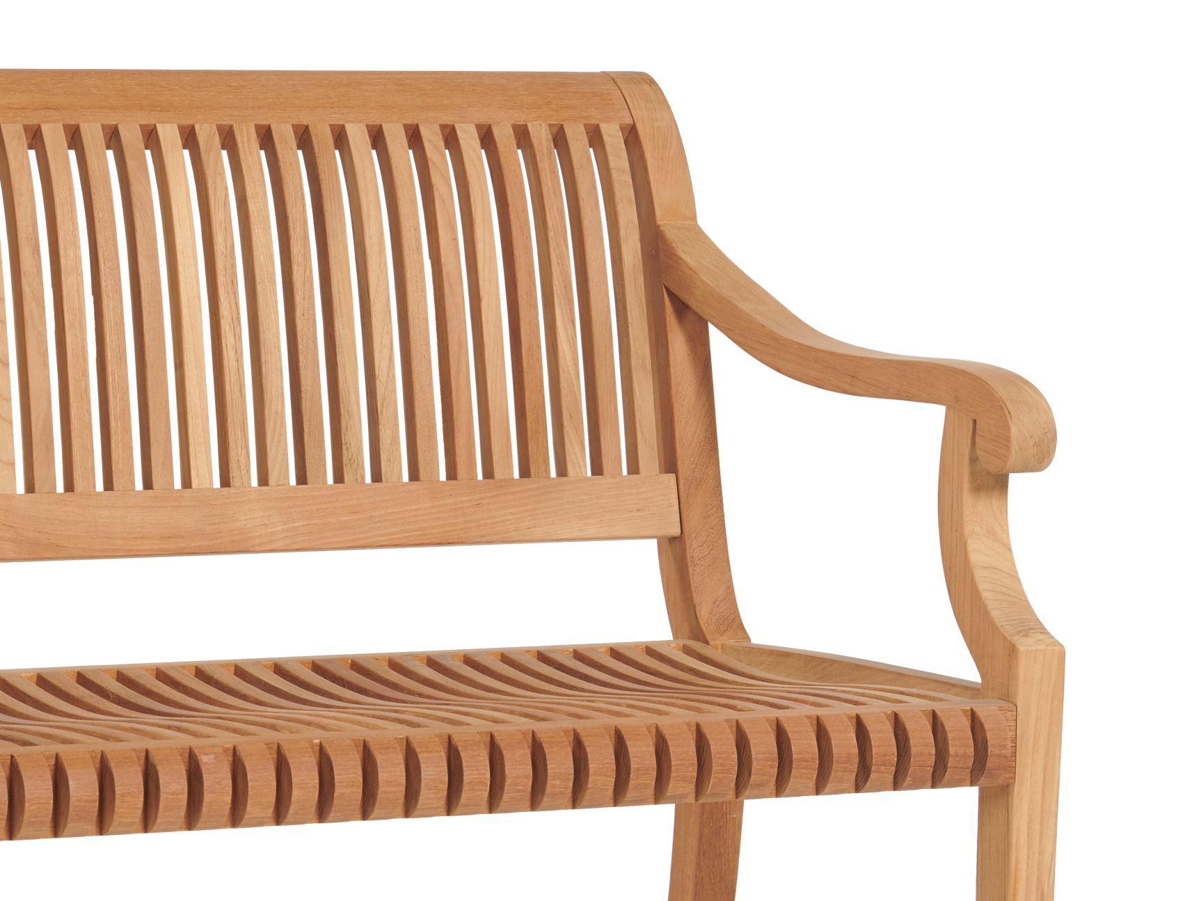 Palm 2-Person Teak Outdoor Bench - Ornate Home