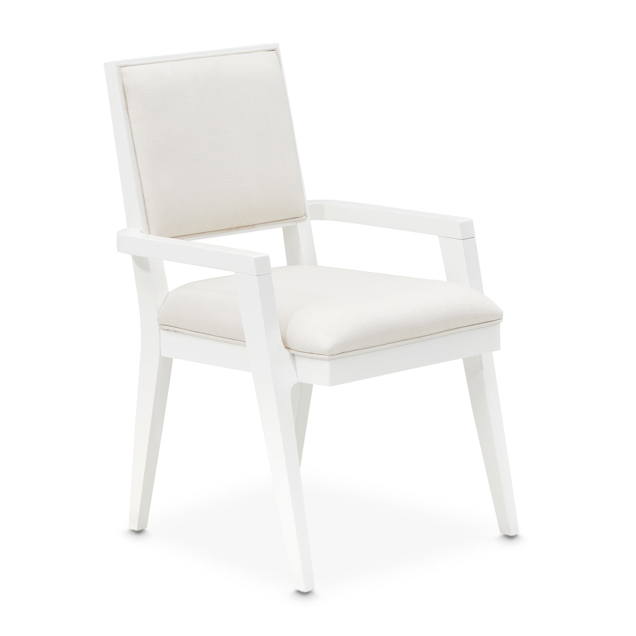 Palm Gate Cloud White/Cream Arm Chair (Set of 2) - Ornate Home