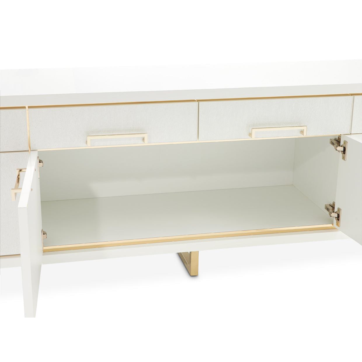 Palm Gate Cloud White Media Cabinet - Ornate Home