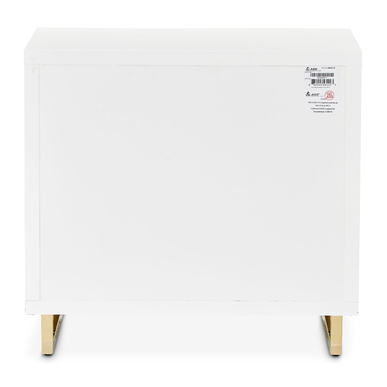 Palm Gate Cloud White Nightstand - Ornate Home