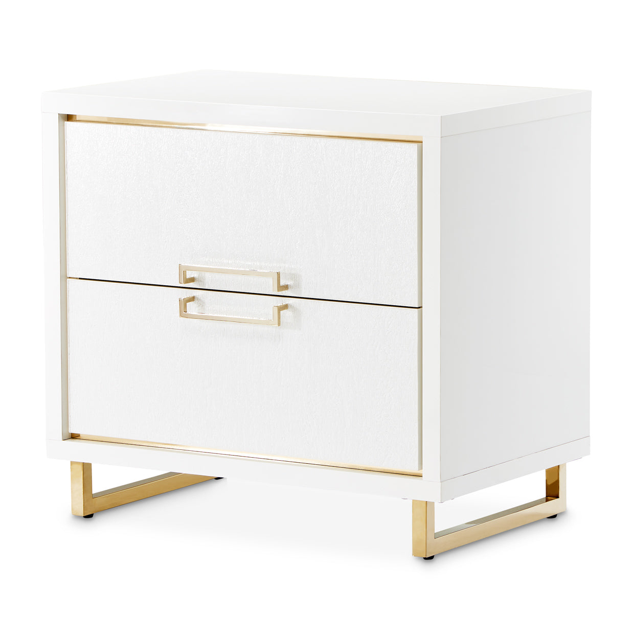 Palm Gate Cloud White Nightstand - Ornate Home