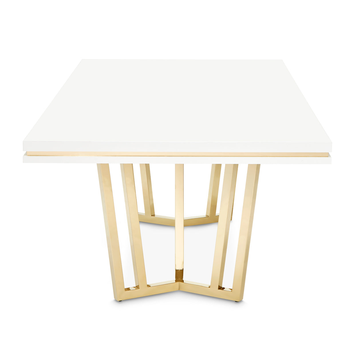 Palm Gate Cloud White Rectangular Dining Table - Ornate Home