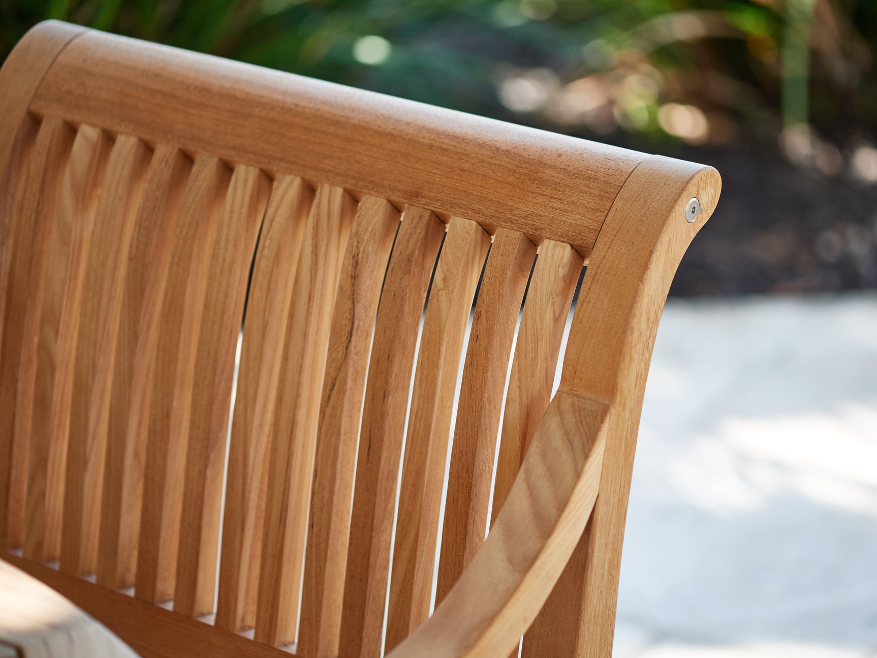 Palm Teak Outdoor Dining Armchair - Ornate Home