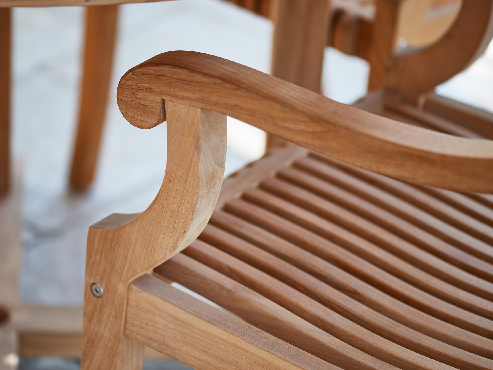 Palm Teak Outdoor Dining Armchair - Ornate Home