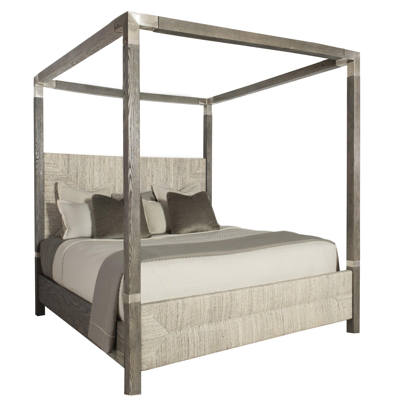 Palma Rustic Grey King Canopy Bed - Ornate Home